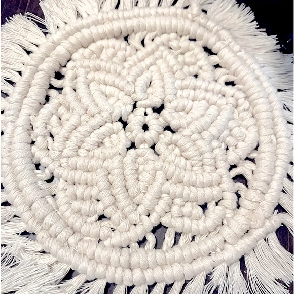 NEW [5pc] @soul_embellish Handwoven Macramé Coasters Furniture Savers Home Decor - Picture 15 of 16